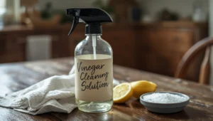 Homemade vinegar cleaning solution – safe way to clean laminate flooring without damaging surfaces